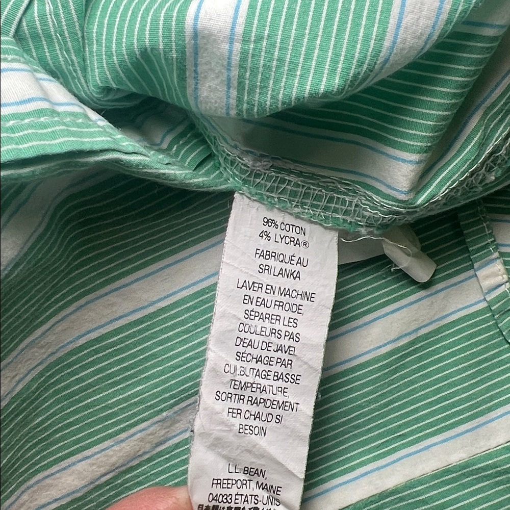 LL Bean Womens  Button Up Shirt  Long Sleeve  Stretch Cotton Semi Fitted Large - Picture 8 of 10